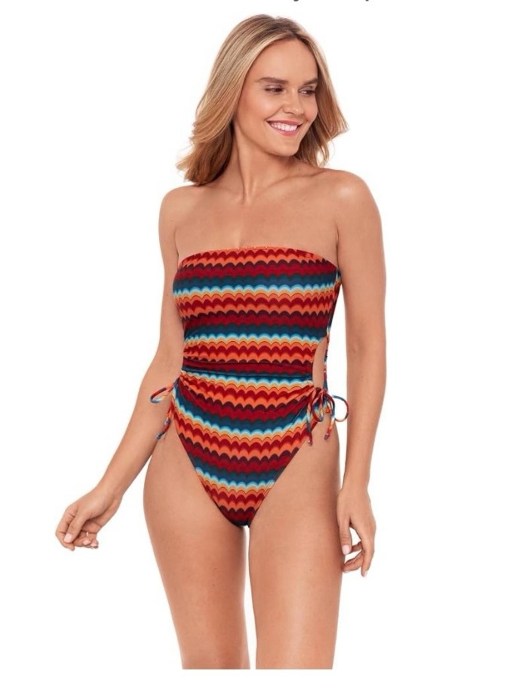 NWT sports illustrated Striped Multicolor One-Piece women’s Swimsuit - size S